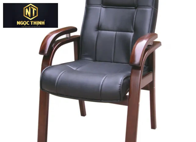 Ghế họp cao cấp khung gỗ, đệm tựa bọc da, da CN hoặc PVC GH05 Ghế họp cao cấp khung gỗ, đệm tựa bọc da, da CN hoặc PVC GH05